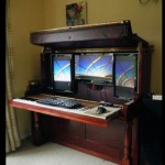 piano, tre monitor, computer, modding, pc pianoforte