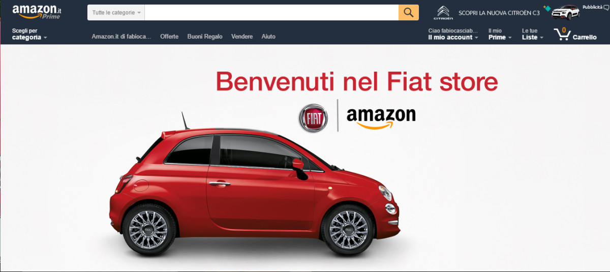 Fiat vende su Amazon