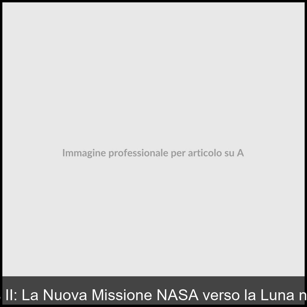 Artemis II: La Nuova Missione NASA verso la Luna nel 2026 Digitalici